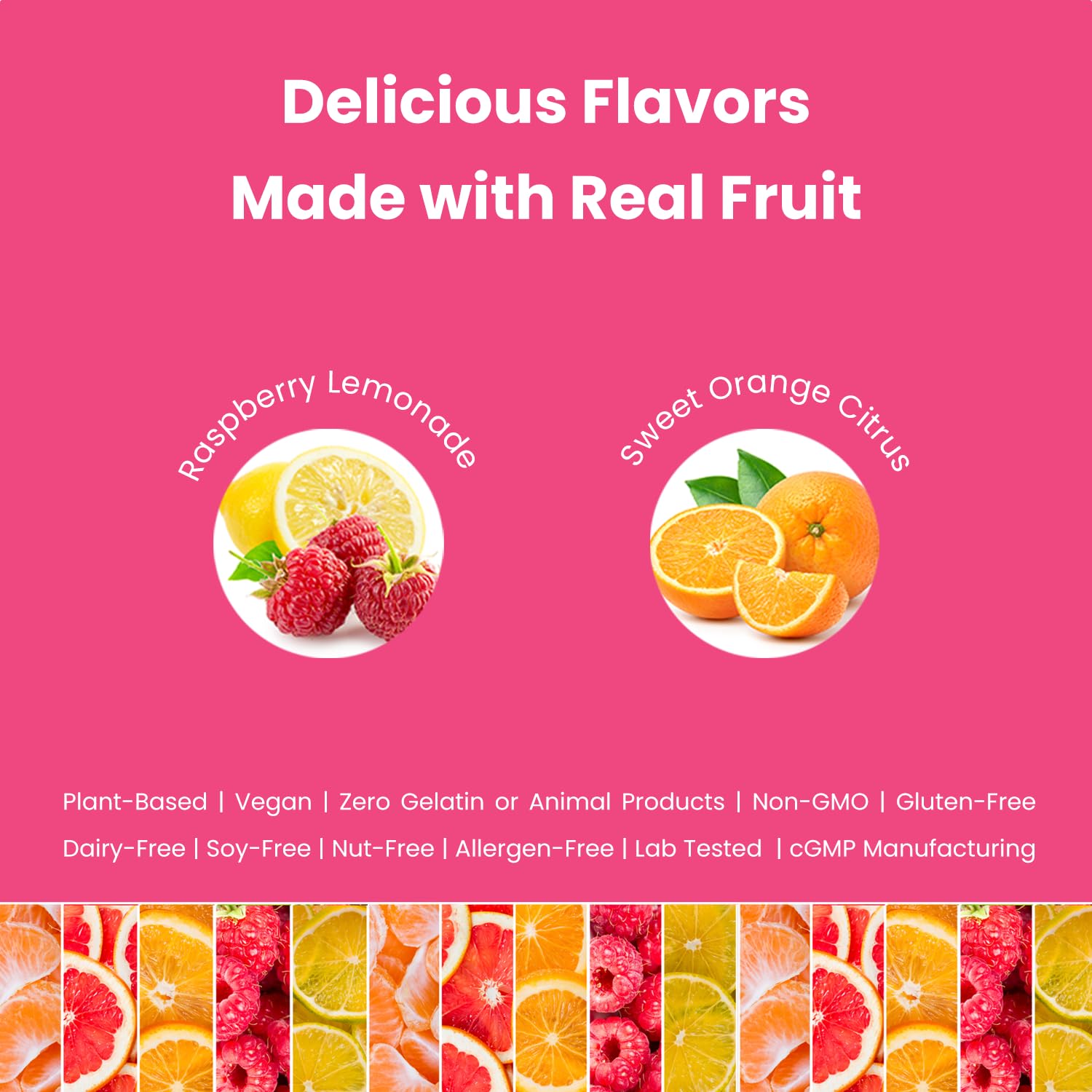 Mother's Promise citrus raspberry lemonade flavor makes daily supplementation enjoyable.