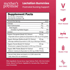 Mother's Promise Lactation Gummies close-up of berries highlights tasty flavor
