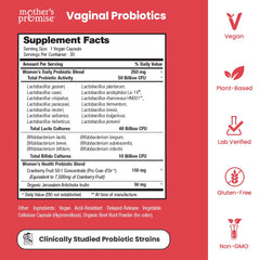 Mother's Promise vegan, non-GMO probiotic for dairy-free wellness.