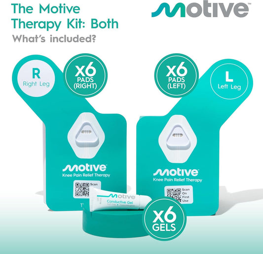 Close-up of Motive Knee Therapy Kit pads for comfortable contact