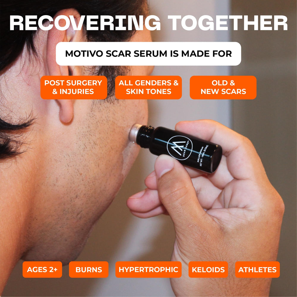 Motivo Scar Care roller-ball applicator delivers mess-free scar treatment.