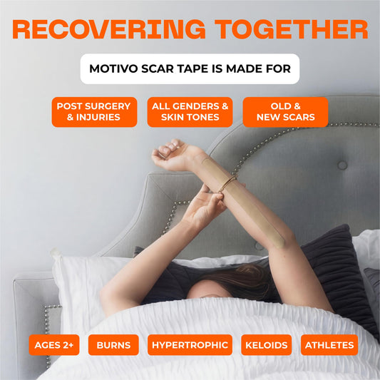 Motivo Scar Care 10-inch strip ready for easy daily use.