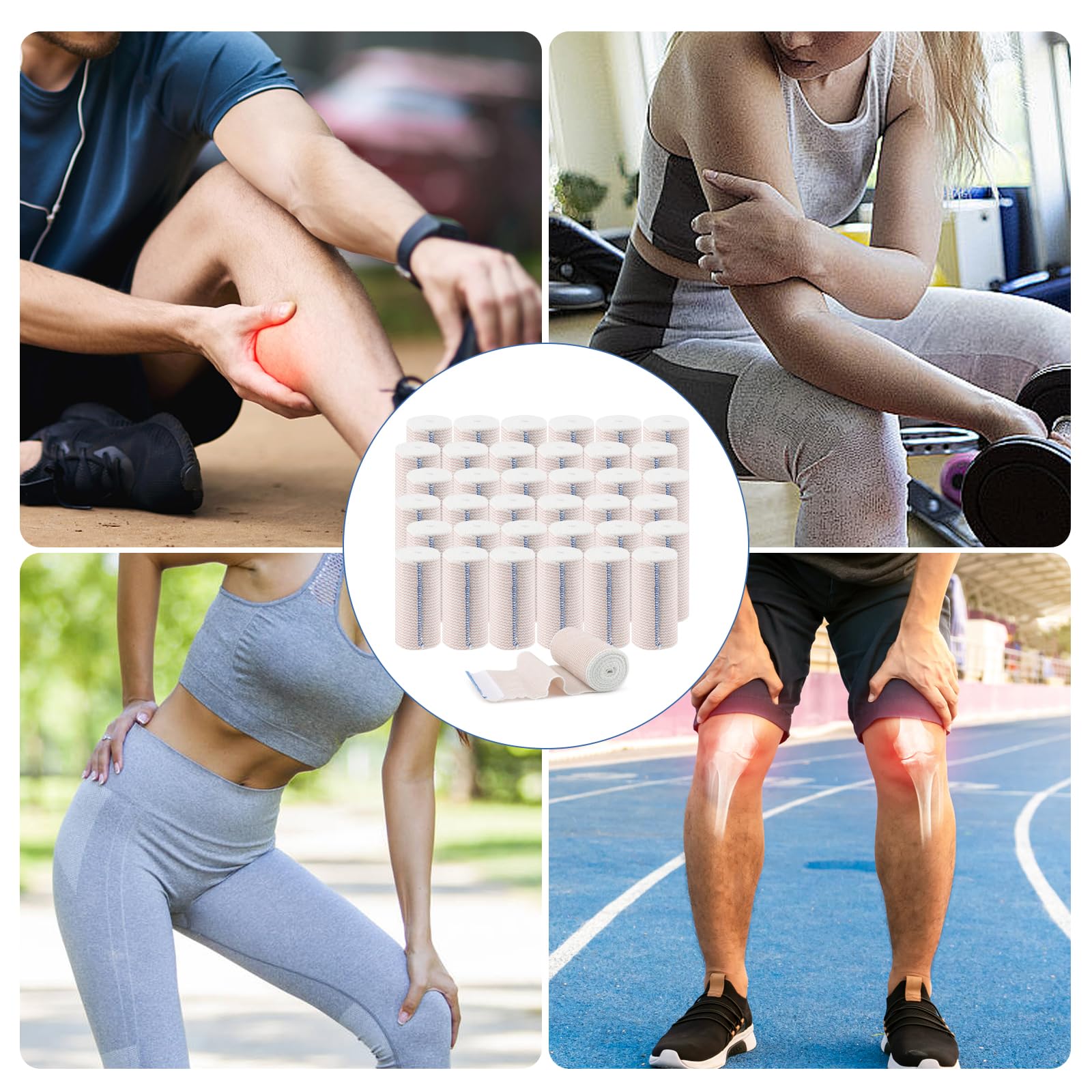 Motroce 4-inch width suits ankles, knees, wrists, and elbows.