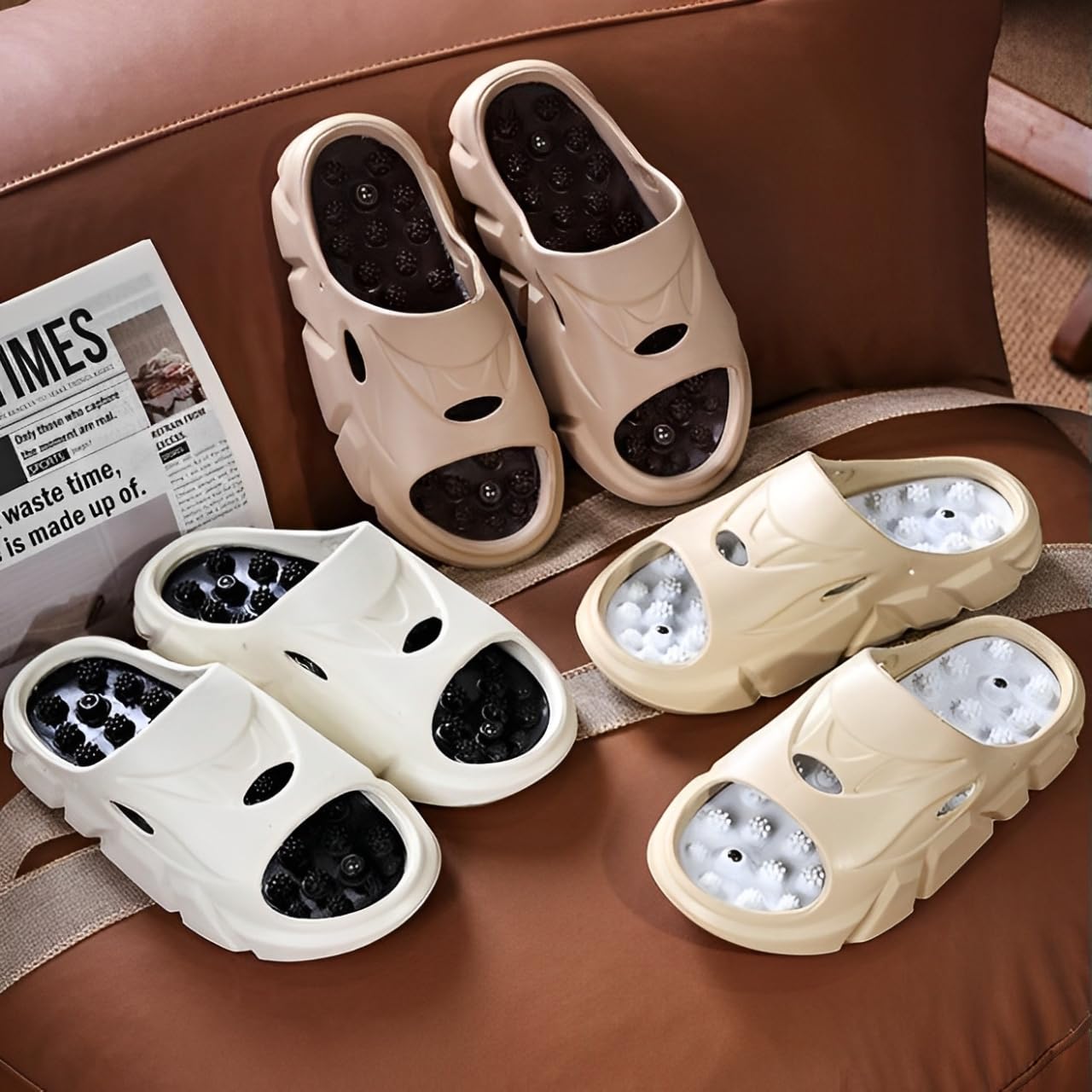 MOTTLED SKY plantar fasciitis slippers for at-home daily relief.