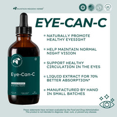 Eye-Can-C liquid being poured for fast absorption and comfort.
