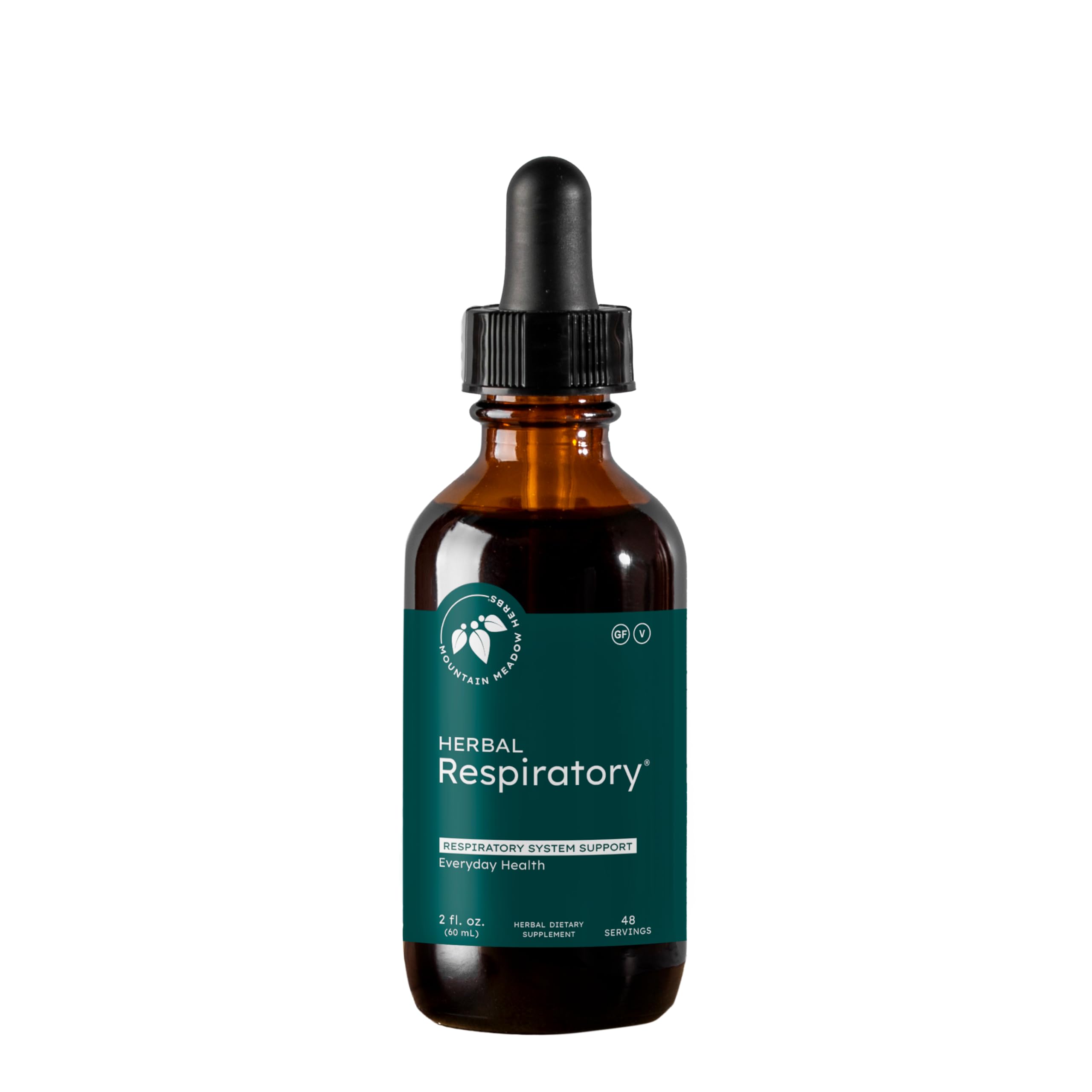 Mountain Meadow Herbs herbal respiratory bottle for gentle lung support.