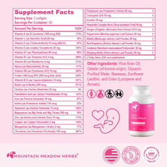 Iron and choline in Vita-MOM support maternal nourishment.
