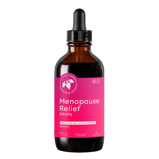 Mountain Meadow Herbs Menopause Relief Drops bottle supports balanced comfort.