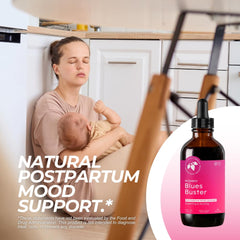 Mountain Meadow Herbs Mommy Blues Buster liquid extract drops support a calm mood.