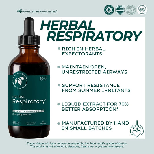 Mountain Meadow Herbs Respiratory packaging highlighting the herbal blend.