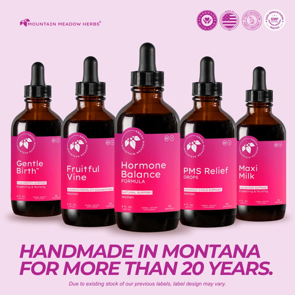 Mountain Meadow Herbs Women's Hormone Balance capsules in hand for an easy daily ritual.