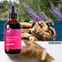 Mountain Meadow Herbs Women's Hormone Balance lifestyle scene on a vanity.