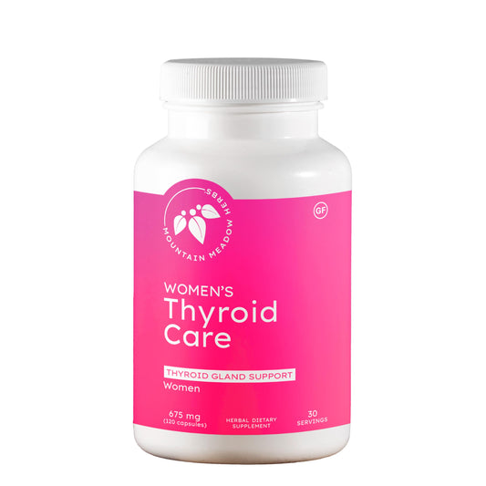 Mountain Meadow Herbs Women's Thyroid Care bottle-front for natural thyroid wellness