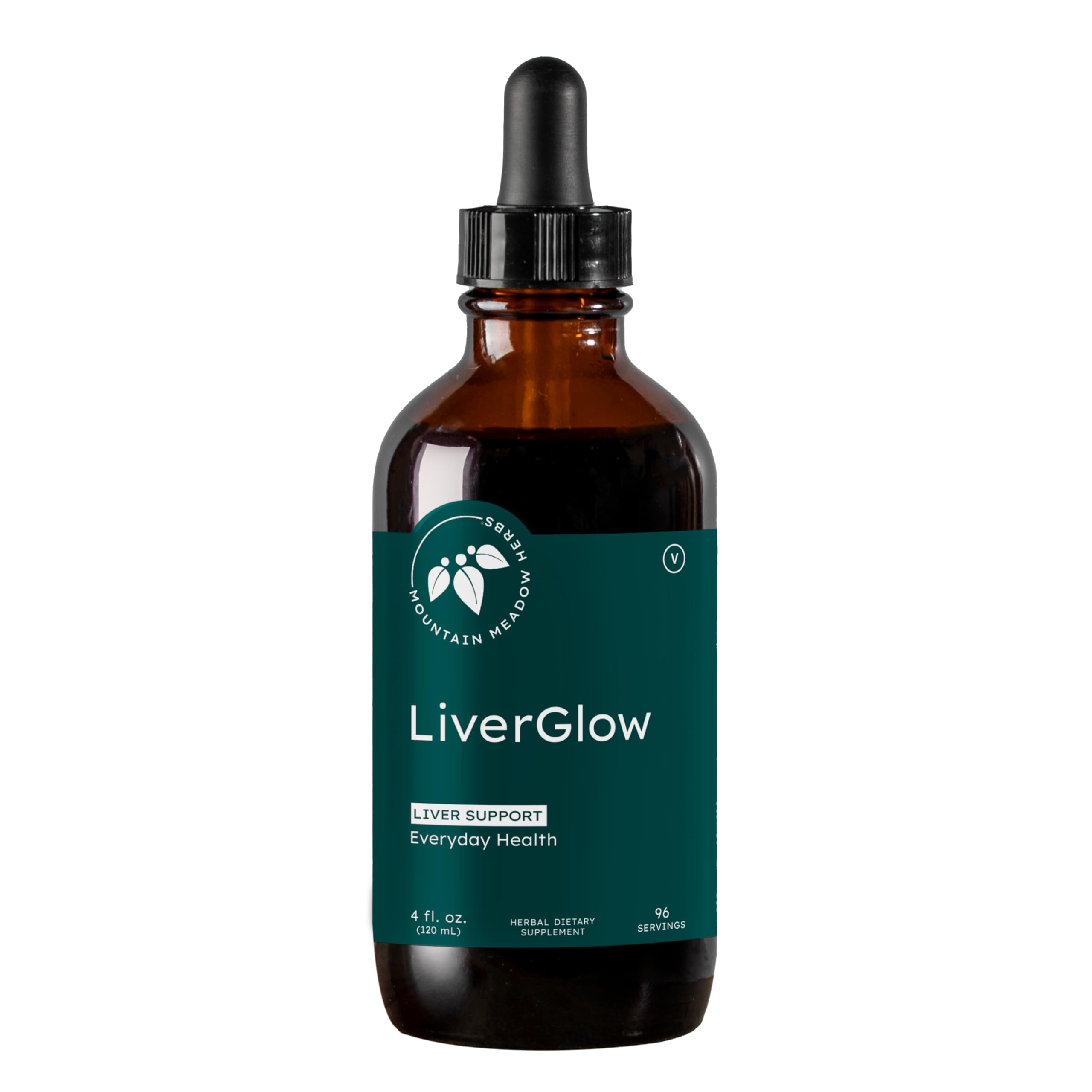 Mountain Meadow Liver Glow bottle front for daily liver support and vitality.