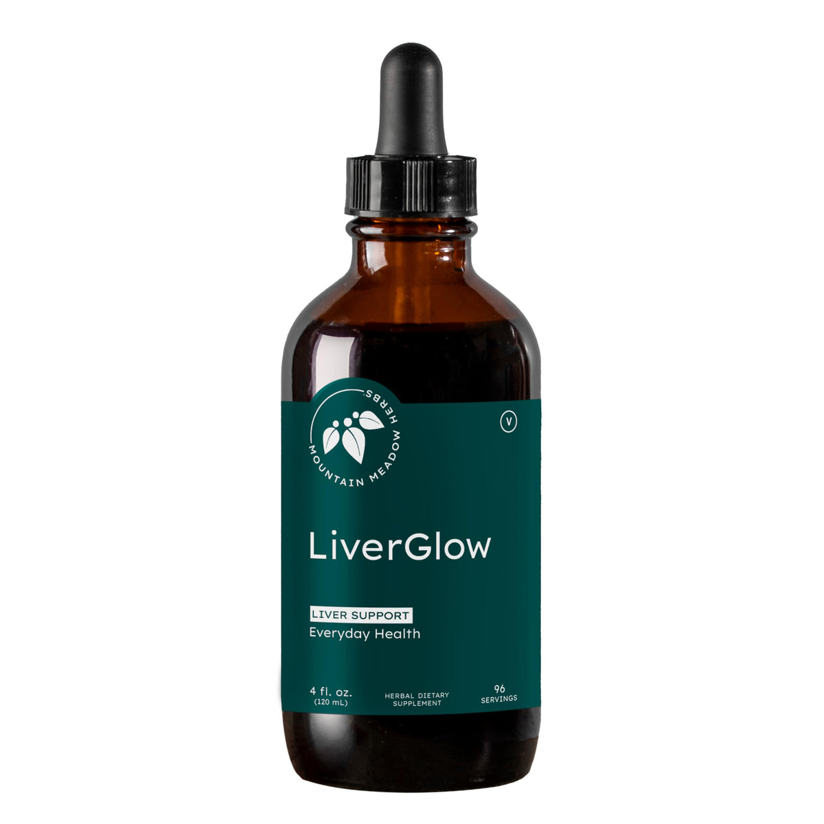 Mountain Meadow Liver Glow bottle front for daily liver support and vitality.
