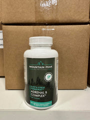 Mountain Peak Adrenal B Complex vegetarian capsules for balanced daily energy