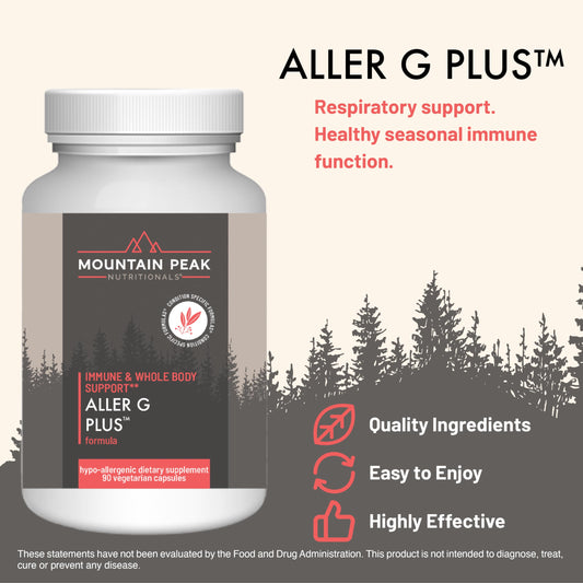 Aller G Plus capsules ready for daily sinus comfort and immune balance.
