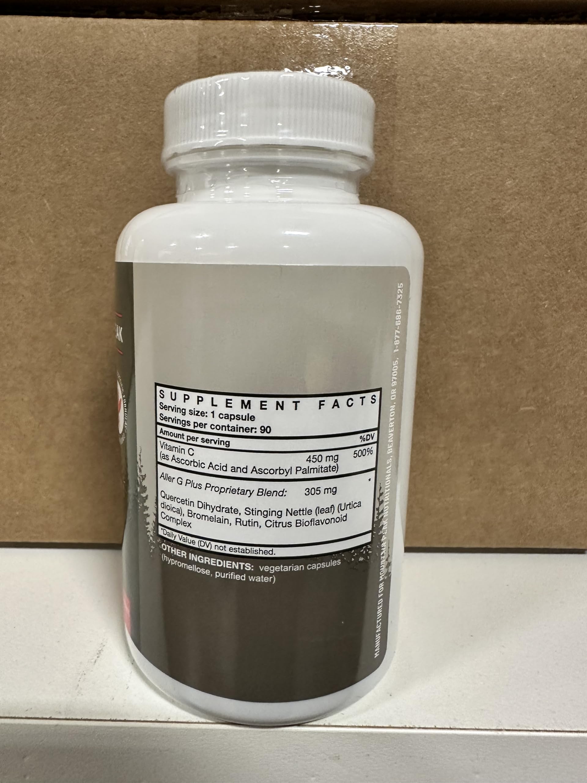Health symbol with Aller G Plus packaging.