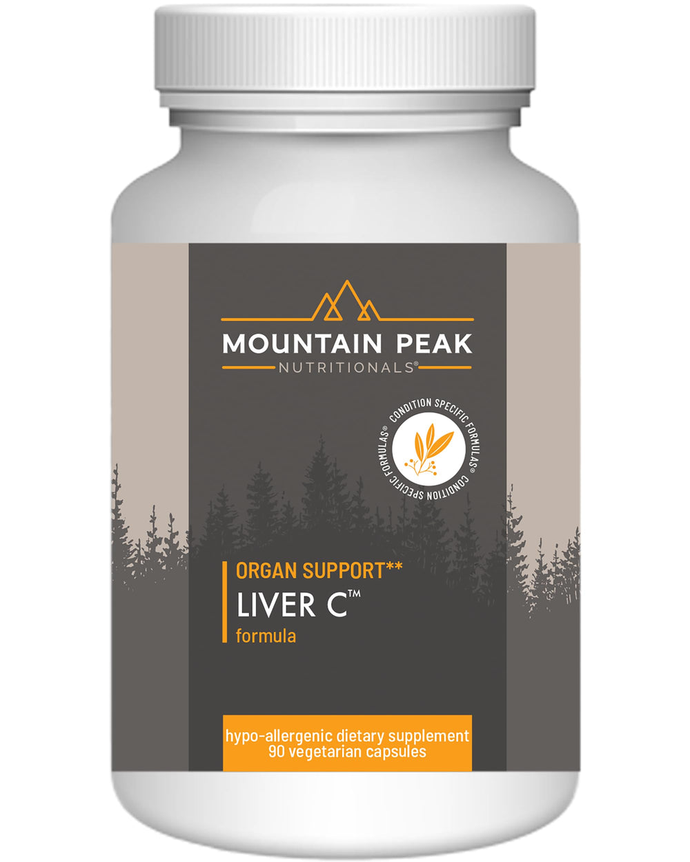 Mountain Peak Liver C bottle front view with liver support formula