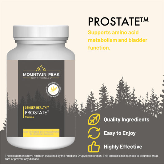 Mountain Peak Prostate Supplement capsules closeup highlights key ingredients.