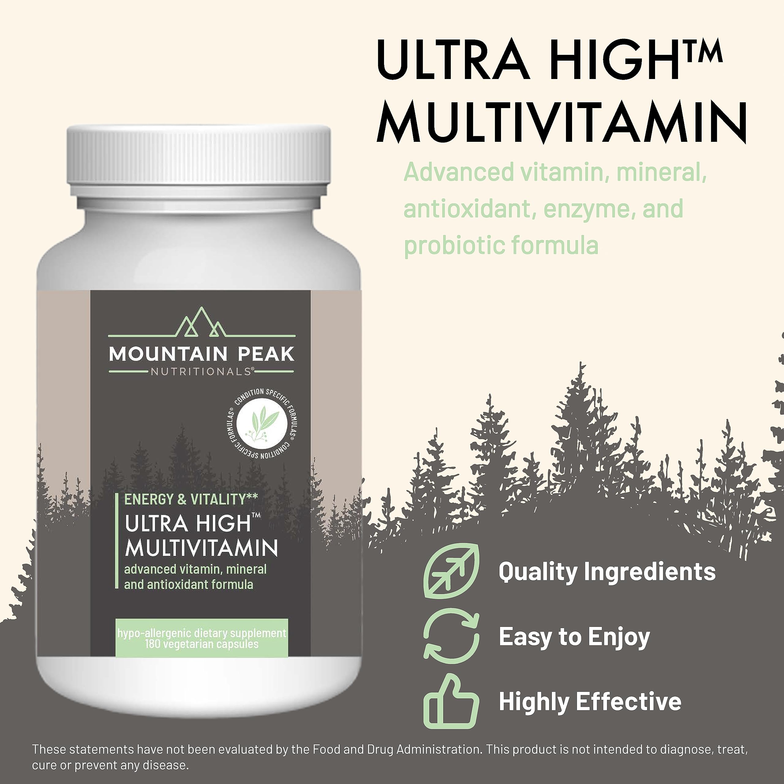 Pouring Mountain Peak Nutritionals Ultra High Multivitamin bottle for easy daily intake