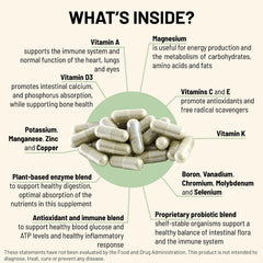 Close-up of Mountain Peak Nutritionals Ultra High Multivitamin vegetarian capsules