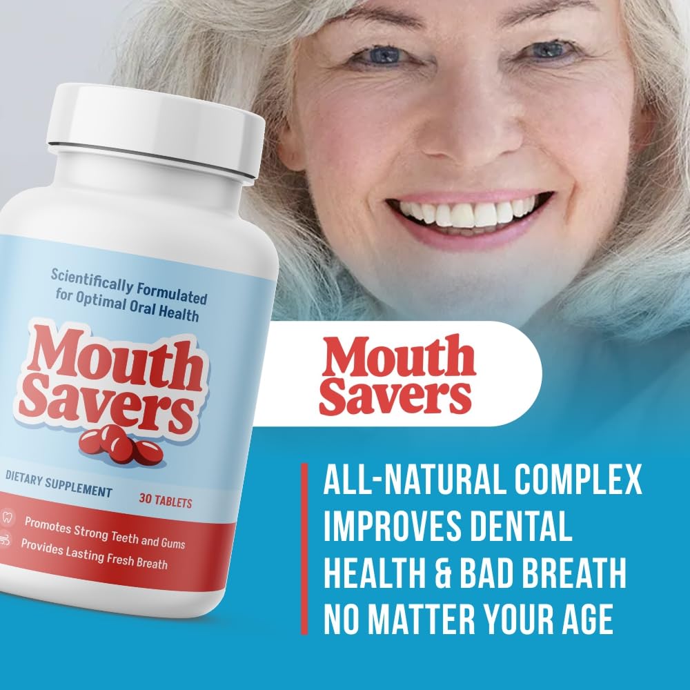 Mouth Savers candy dissolving illustrates quick mouth refresh after meals.