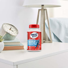 Move Free Advanced bottle with meal guidance section visible.