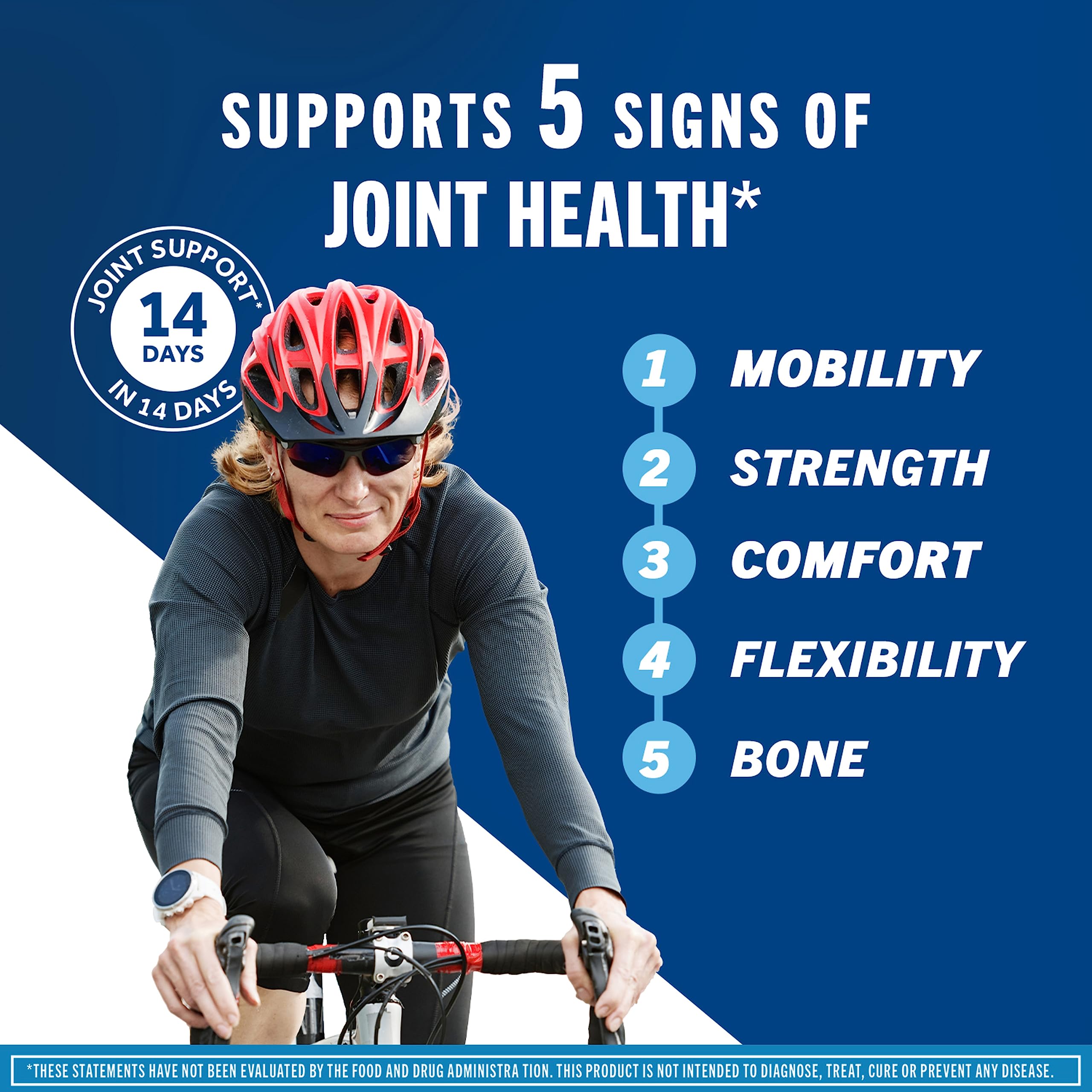 Move Free Advanced tablets-out image showing tablet size for dosing