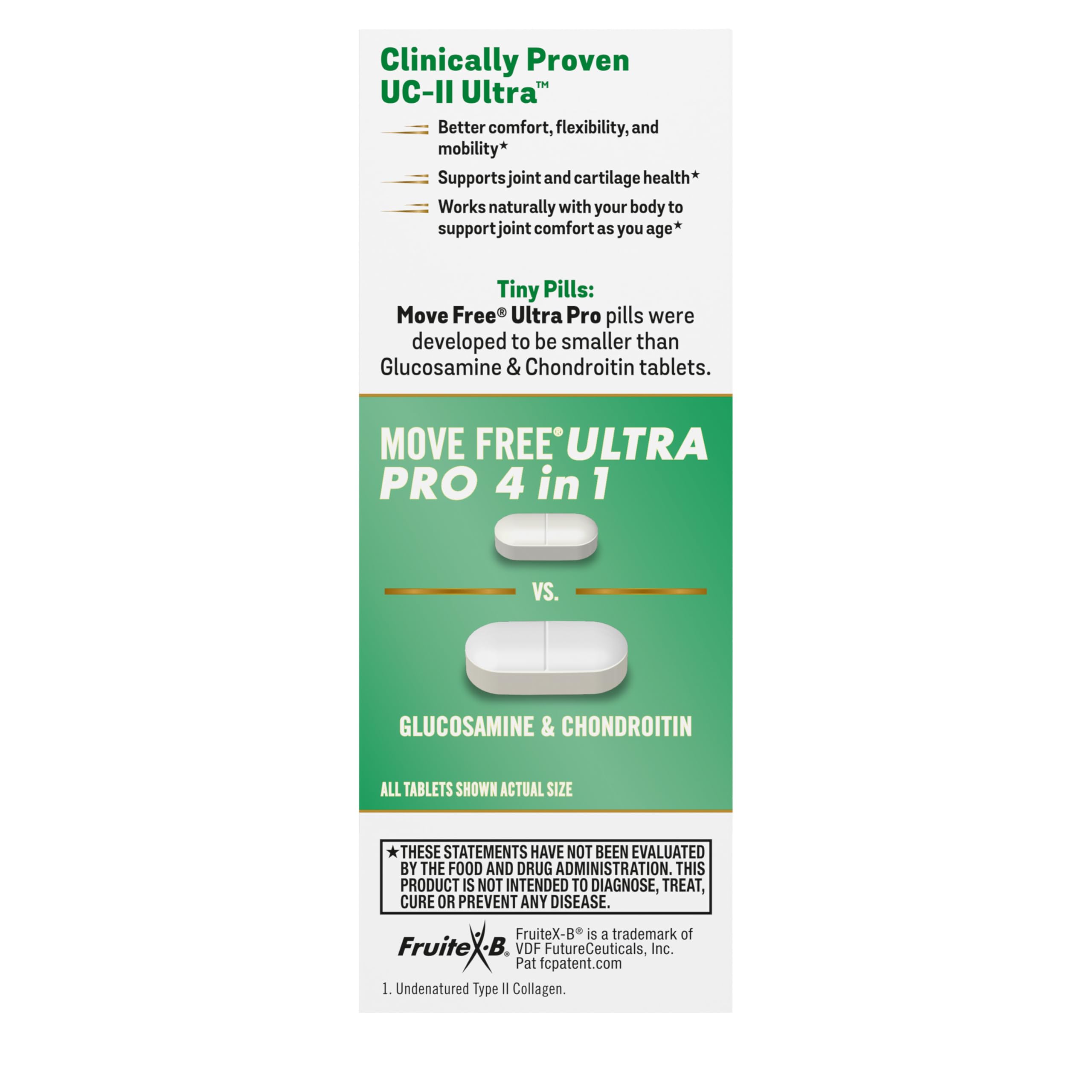 Move Free Ultra Pro bottle held by hand.