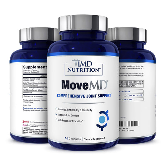MoveMD bottle front by 1MD Nutrition for daily joint support.