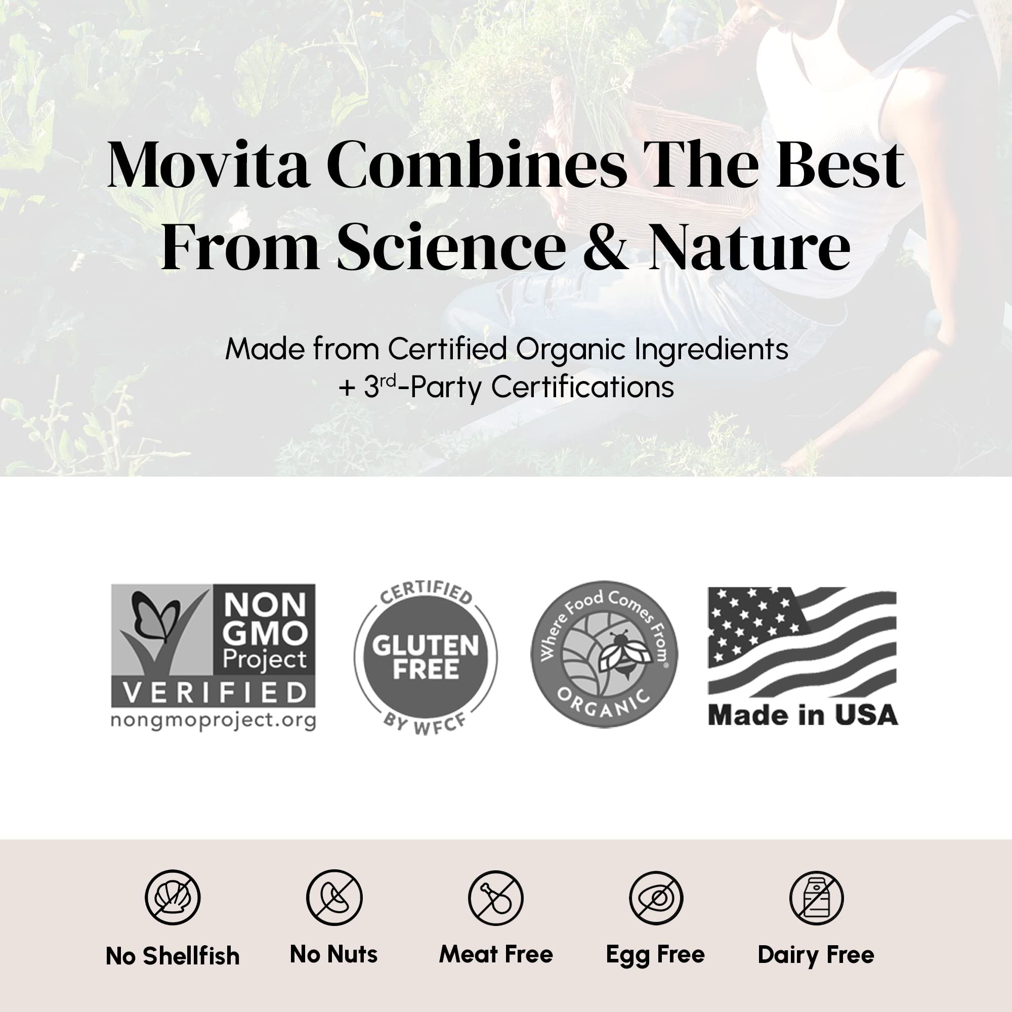 Movita Beauty vegan symbol signals cruelty-free wellness and ethical sourcing.