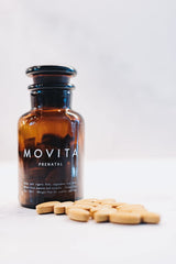 Movita Prenatal Multivitamin folate and iron icons underline essential nutrient foundations.