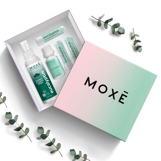 MOXE eucalyptus diffuser oil for a refreshing scent and seasonal ambiance.