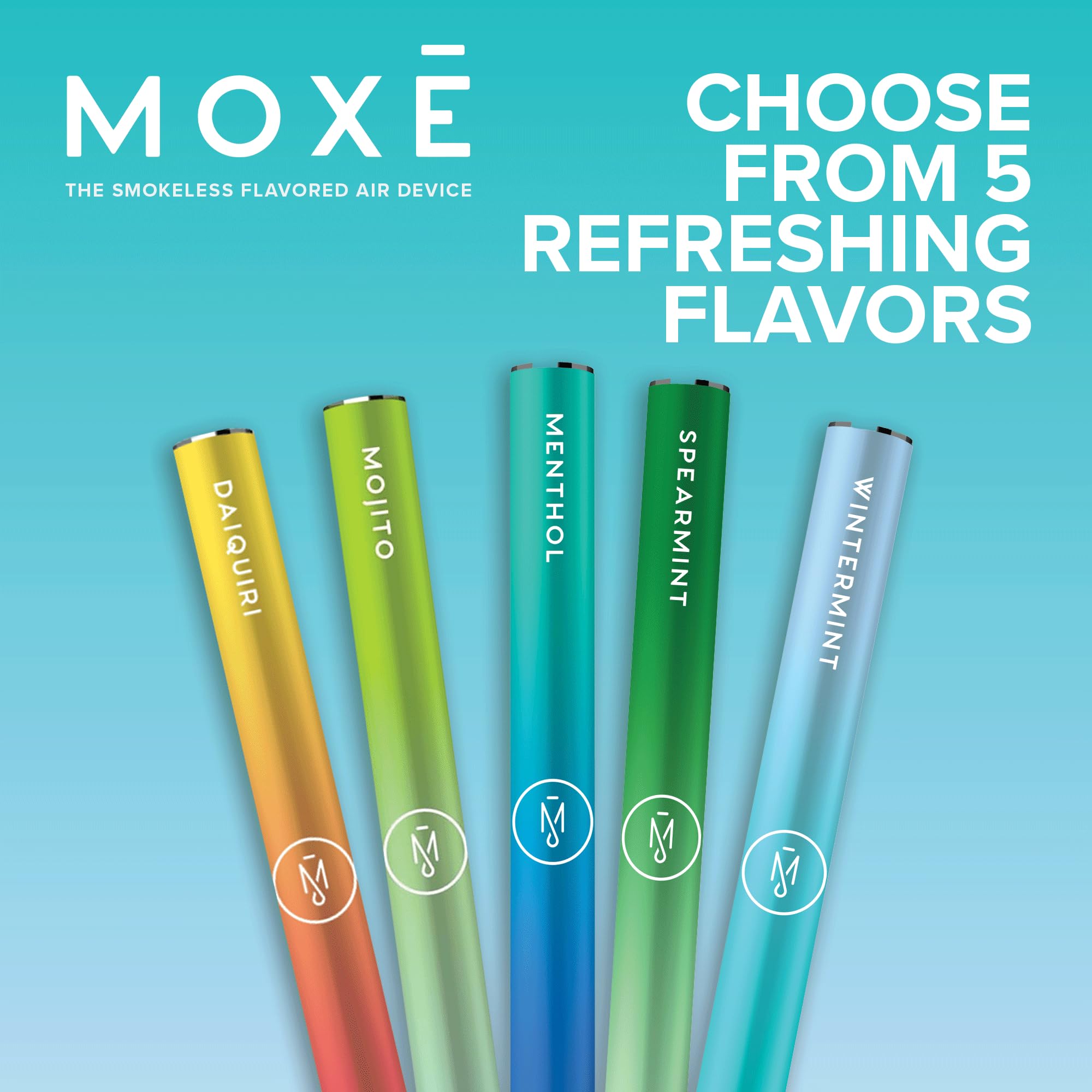 MOXE five-pack options feature Daiquiri and Mojito flavors for varied sensory moments