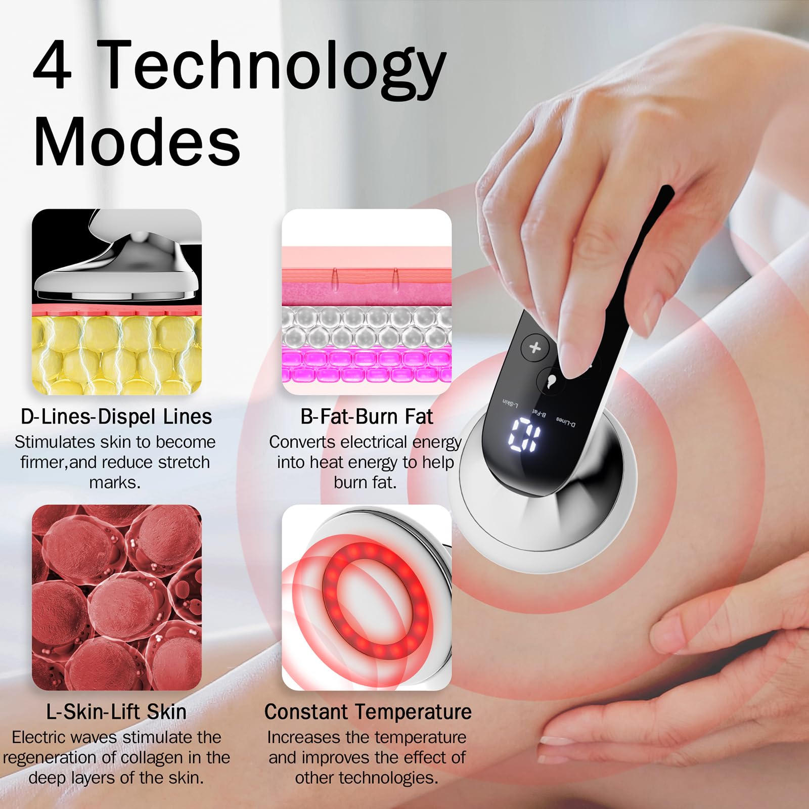 Moyac massager offers safe temperature control 37-42 C for comfortable sessions