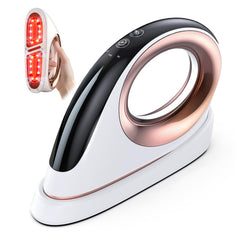 Mozoss cellulite massager on abdomen for at-home body care and potential cellulite reduction.