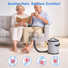 MQHOOB easy-use knee ice system simplifies setup after surgery.