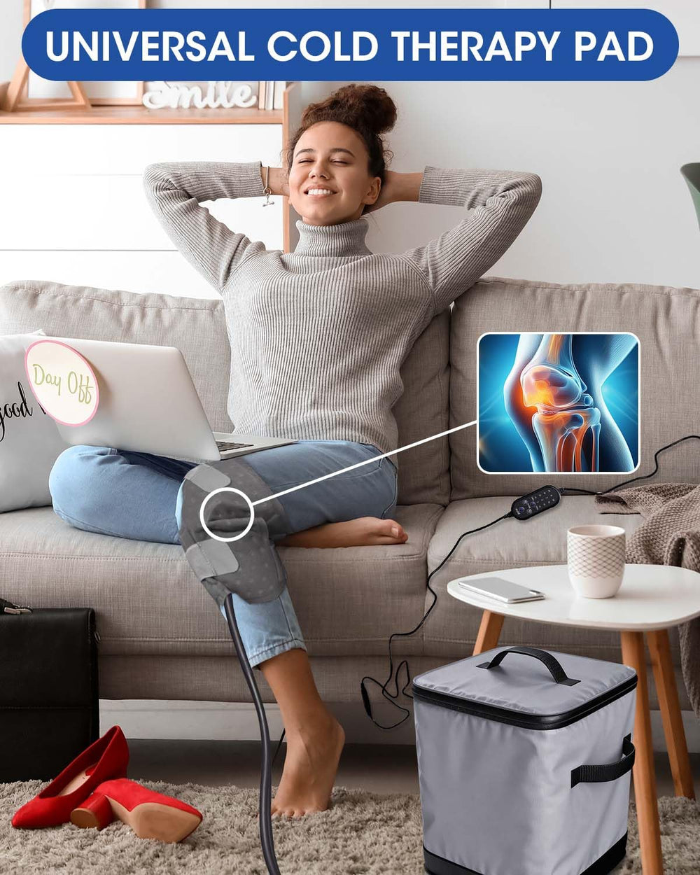MQHOOB knee-therapy pad ready for direct application