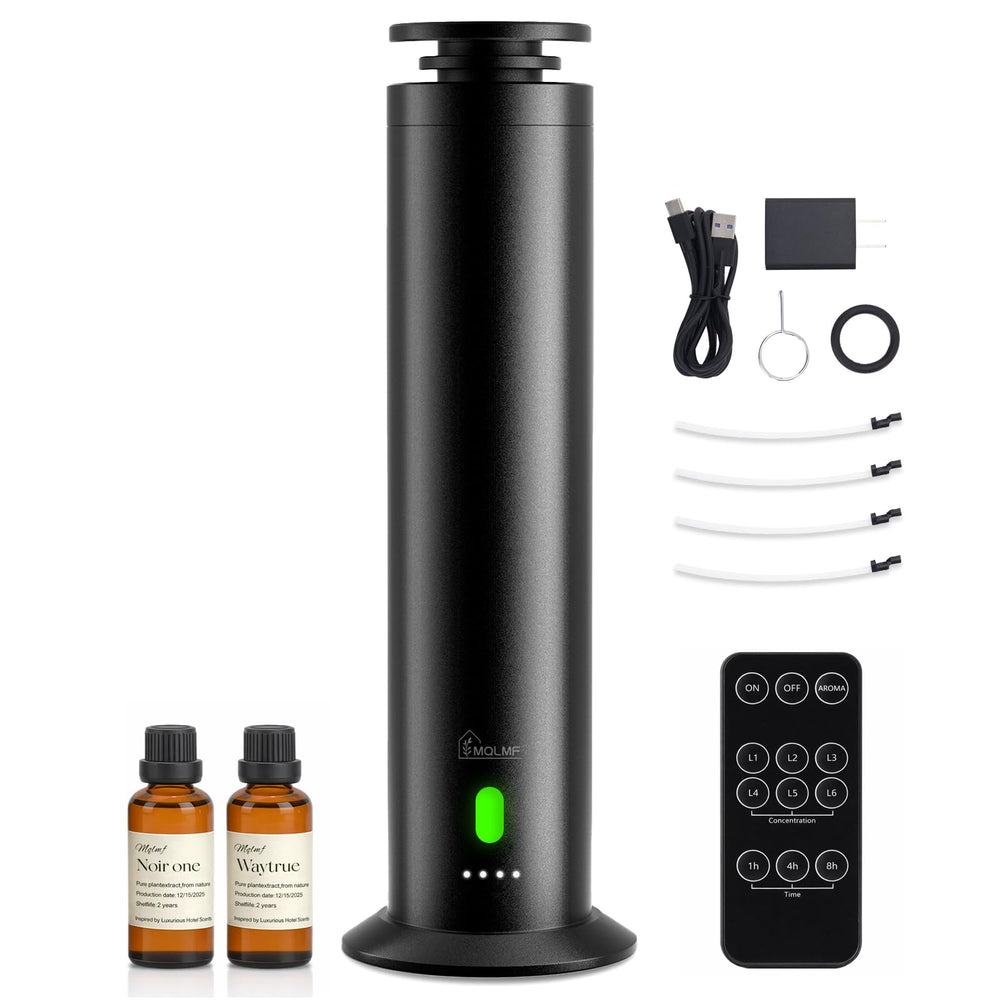 MQLMF Hotel Collection Diffuser front view with matte aluminum finish for a premium ambiance