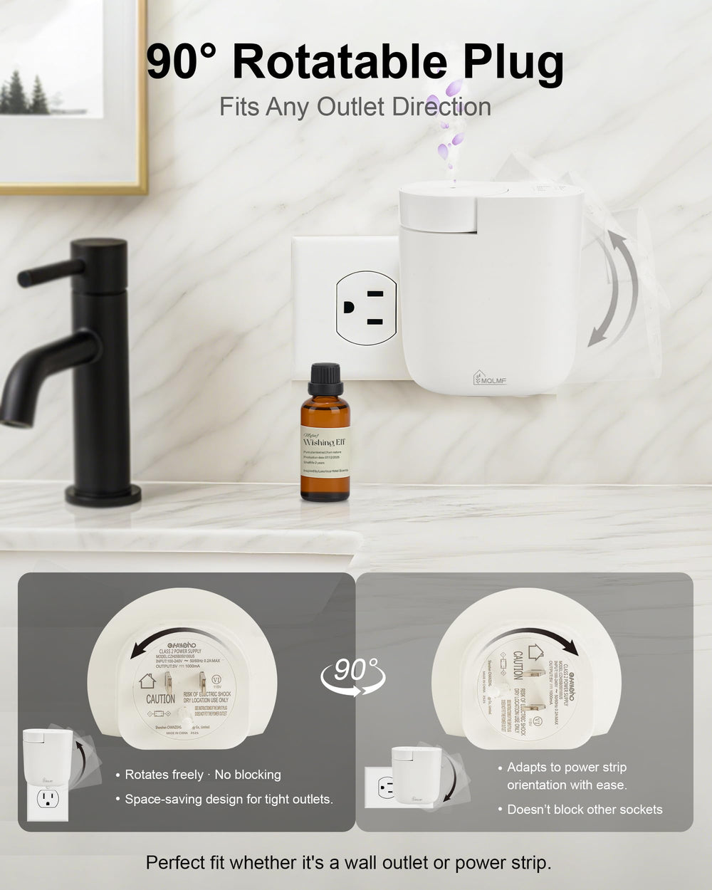 MQLMF ultra-quiet diffuser operates below 30dB for peaceful rooms.