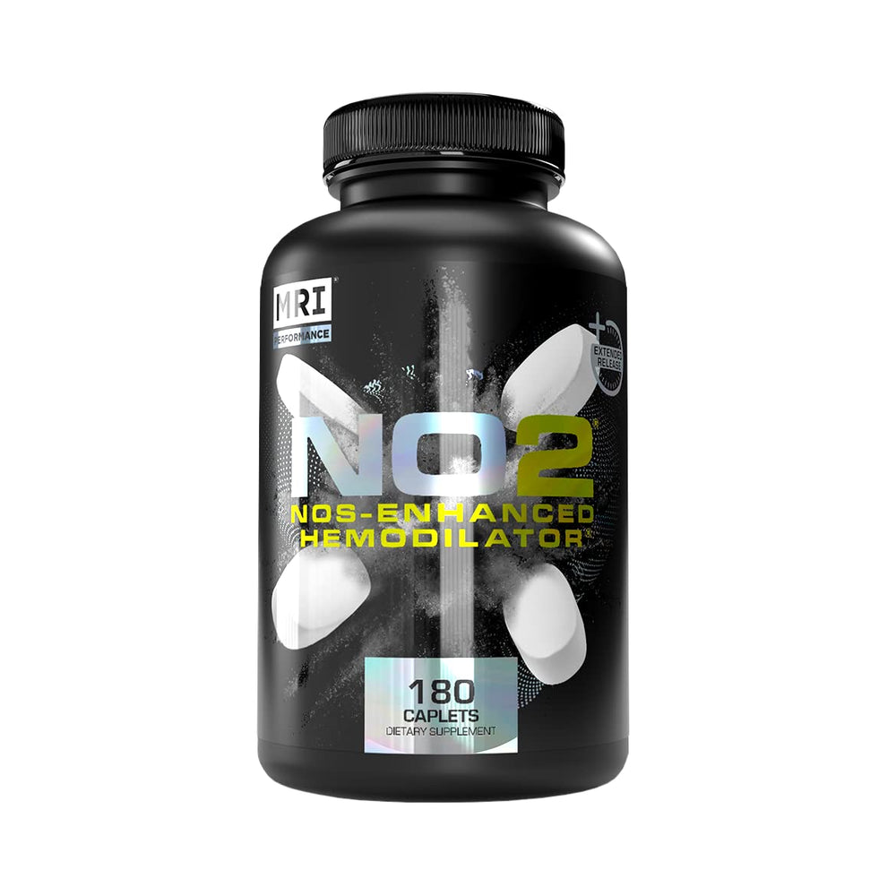 MRI Performance NO2 original bottle highlighting the 3,000 mg arginine blend.