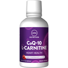 MRM CoQ-10 L-Carnitine Cherry-Pomegranate bottle for energy support.