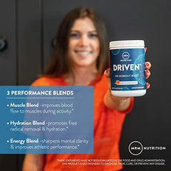 MRM Driven label close-up showing vegan and gluten-free certifications
