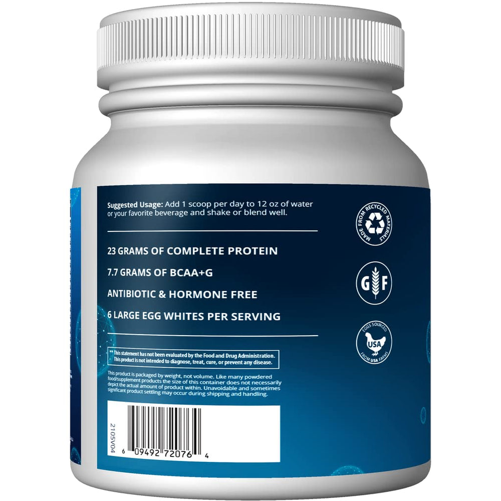 MRM Egg White Protein with digestive enzymes label aids easy mixing.
