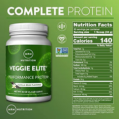 MRM Veggie Elite side panel shows 24 g protein per serving