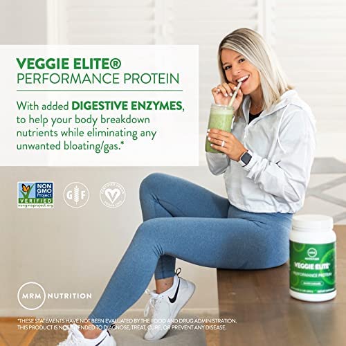 MRM Veggie Elite Protein Chocolate Mocha shake in glass for post-workout recovery.