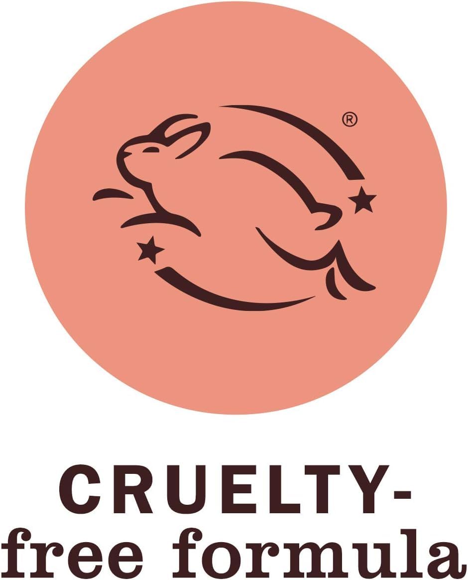 Mrs. Meyer's Basil sanitizer with cruelty-free logo.