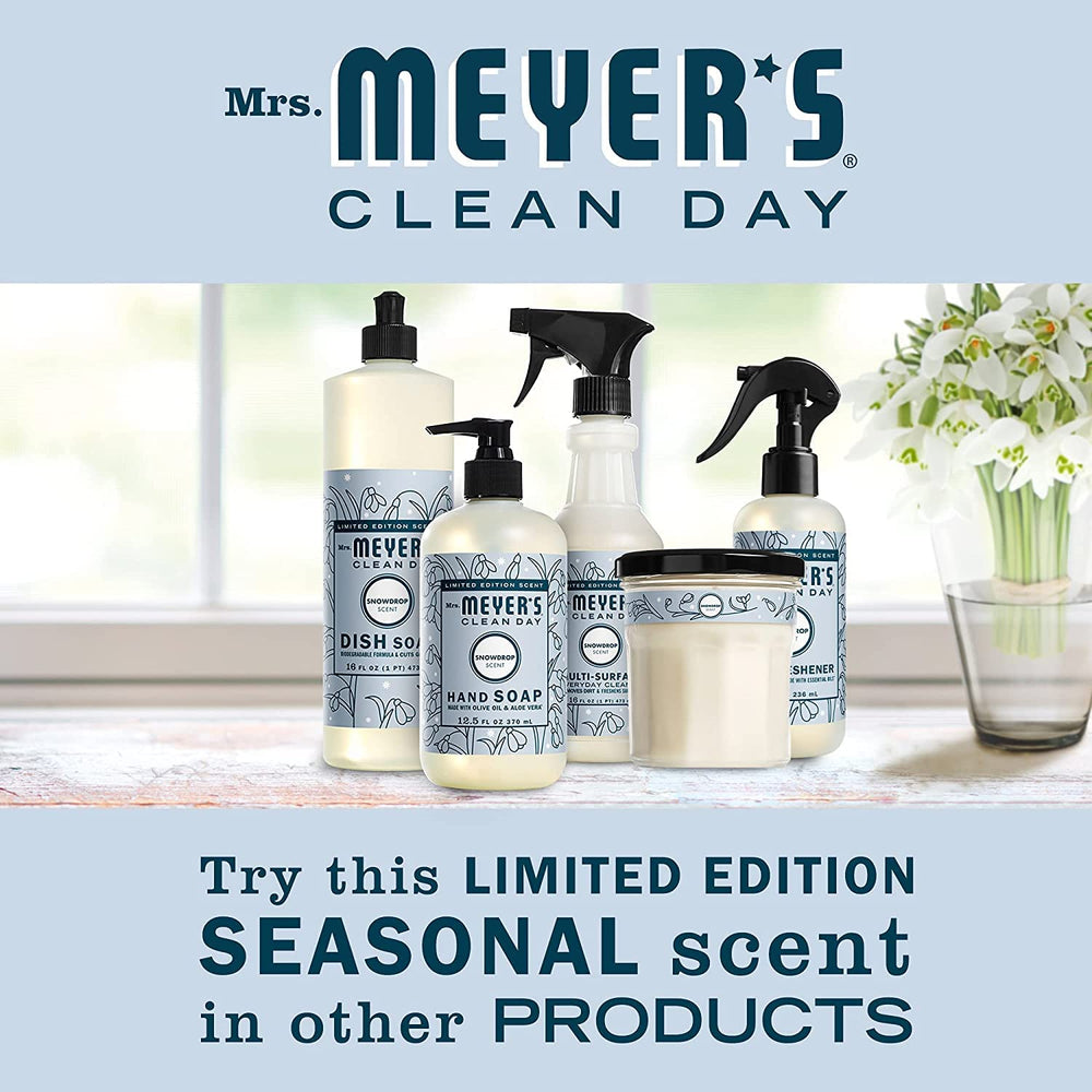 Decorative holder showcases gift-ready presentation from Mrs Meyer's Snow Drop