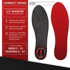 MRTHN carbon fiber insoles stability design helps reduce foot fatigue during sport